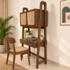 The Attic Regent Study Table, Computer Table, Study Table for Students, Office Table, Computer Table for Home, Solid Mango wood Cane Study Table, Provinicial Teak