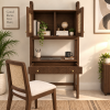 The Attic Regent Study Table, Computer Table, Study Table for Students, Office Table, Computer Table for Home, Solid Mango wood Cane Study Table, Provinicial Teak