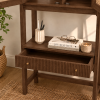 The Attic Regent Study Table, Computer Table, Study Table for Students, Office Table, Computer Table for Home, Solid Mango wood Cane Study Table, Provinicial Teak