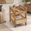 KL-3023SC (1) The Attic Nordic Bar Trolley, Trolley Table for Living Room, Solid Wood Trolley, Modern Trolley