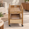 KL-3023SC (3) The Attic Nordic Bar Trolley, Trolley Table for Living Room, Solid Wood Trolley, Modern Trolley