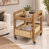 KL-3023SC (5) The Attic Nordic Bar Trolley, Trolley Table for Living Room, Solid Wood Trolley, Modern Trolley
