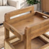 KL-3023SC (6) The Attic Nordic Bar Trolley, Trolley Table for Living Room, Solid Wood Trolley, Modern Trolley