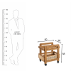 KL-3023SC (9) The Attic Nordic Bar Trolley, Trolley Table for Living Room, Solid Wood Trolley, Modern Trolley