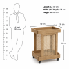The Attic Lorenzo Bar Trolley, Trolley Table for Living Room, Solid Wood Trolley, Modern Trolley