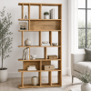 KL-3027S (3) The Attic Arden Bookshelf, Multipurpose for Living room Bed room Study Kitchen, Solid Mango Wood, partition shelf, Light Teak Finish