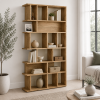 KL-3027S (4) The Attic Arden Bookshelf, Multipurpose for Living room Bed room Study Kitchen, Solid Mango Wood, partition shelf, Light Teak Finish
