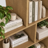 KL-3027S (6) The Attic Arden Bookshelf, Multipurpose for Living room Bed room Study Kitchen, Solid Mango Wood, partition shelf, Light Teak Finish