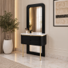 The Attic Carlston Dressing Table For Bedroom, Solid Wood, Black Finish