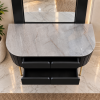 The Attic Carlston Dressing Table For Bedroom, Solid Wood, Black Finish