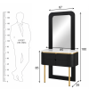 The Attic Carlston Dressing Table For Bedroom, Solid Wood, Black Finish