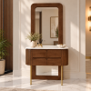 The Attic Carlston Dressing Table For Bedroom, Solid Wood, Teak Finish