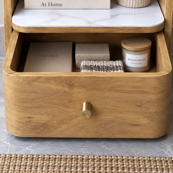 KL-3030S (3) The Attic Solid Wood Liora Nightstand with 1 Drawer