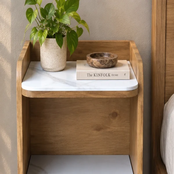 KL-3030S (6) The Attic Solid Wood Liora Nightstand with 1 Drawer