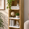 KL-3031S (3) The Attic Solid Wood Liora Bookshelf, Multipurpose for Living room Bed room Study, Solid Wood, Ligh Teak Finish