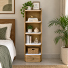 KL-3031S (7) The Attic Solid Wood Liora Bookshelf, Multipurpose for Living room Bed room Study, Solid Wood, Ligh Teak Finish