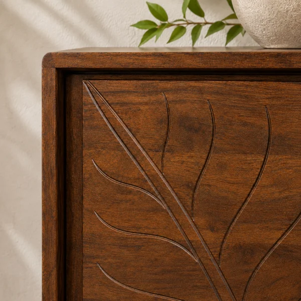 KL-3034T (5) The Attic 2 Door Carlston Sideboard,Multipurpose Cabinet for Kitchen and Living Room Storage,Classy Sideboard,Solid Mango Wood,Provential Teak Matte Finish