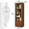KL-3037TG (7) The Attic Sculpted Leaf Kitchen Cabinet Multipurpose Cabinet For Bedroom Living room study bar, Solid Wood Bookshelf/Kitchen Cabinet, Provential teak Finish