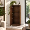 The AtticSculpted Leaf Bookshelf, Multipurpose for Living room Bed room Study, Solid Wood, Provential Teak Finish