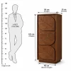 The AtticSculpted Leaf Bookshelf, Multipurpose for Living room Bed room Study, Solid Wood, Provential Teak Finish