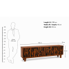 KL-3045H (8) The Attic Sculpt TV Cabinet, Solid Wood Sideboard TV Cabinet for Living Room, Wooden Free Standing TV Unit Side Board Table with Storage, Ant. Honey Matte Finish